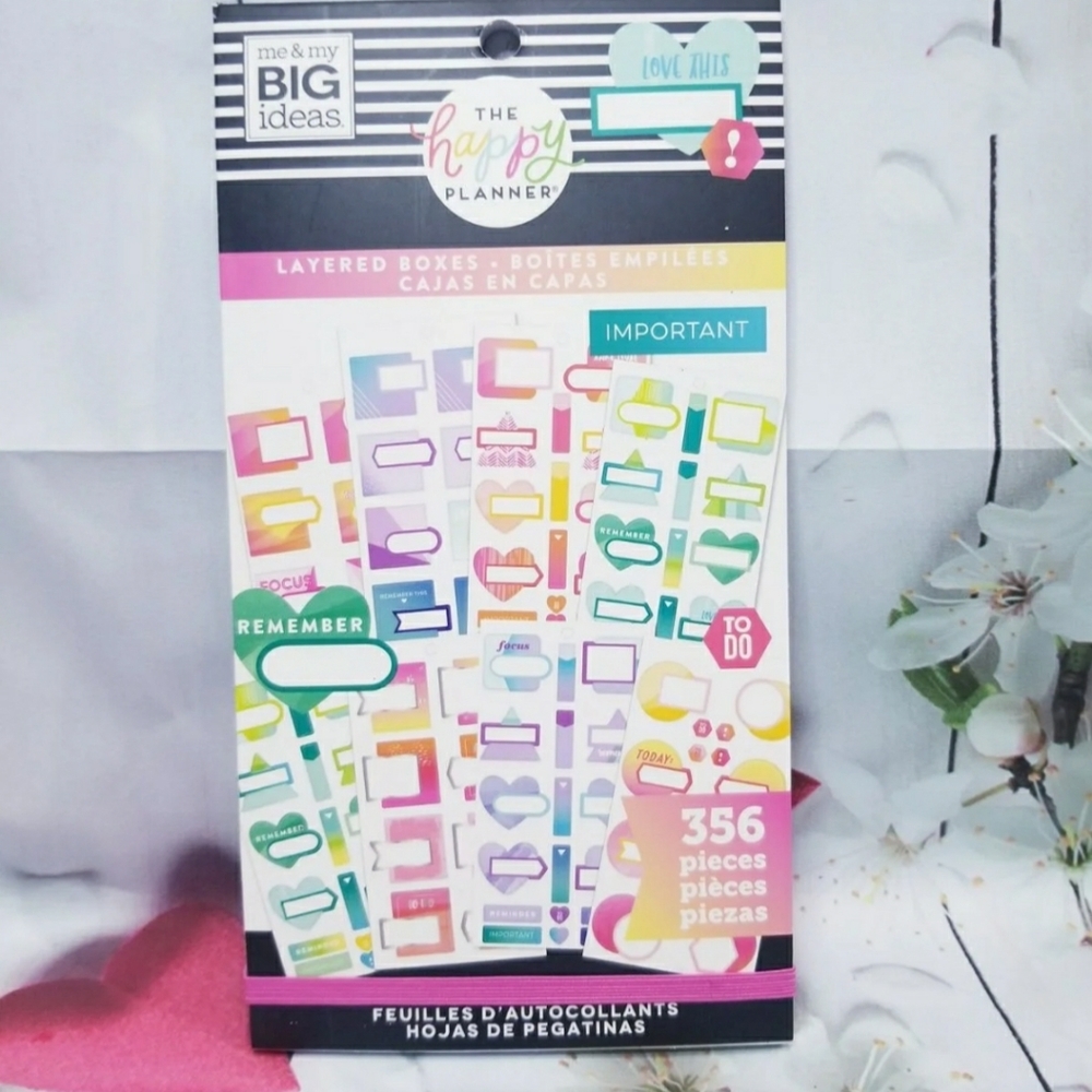 Layered Boxes Sticker Book The Happy Planner New